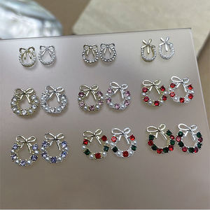 Accessoires décoratifs pour nail art en or 3D avec des breloques en cristal, zircon, pierres précieuses en métal, bijoux en diamant pour nail art - Product Image 3