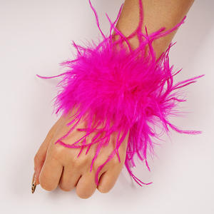 22 لونًا متاحًا، أساور فاخرة من ريش النعام الناعم، رباط للمعصم أو الكاحل، زينة للشعر، أزياء تنكرية، حفلات، زفاف - Product Image 4