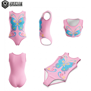 Justaucorps de <span class=keywords><strong>gymnastique</strong></span> pour filles, personnalisable en usine, sans manches, pour enfants - Product Image 2