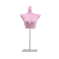 Maniquí de Mujer Sexy de Terciopelo Colorido, Parte Superior del Cuerpo, Maniquí Femenino de Medio Cuerpo para Exhibición de Lencería