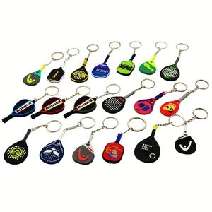 Llaveros Metálicos Deportivos Vintage Personalizados para Aficionados al Deporte, con Diseño de Pala de Pá<span class=keywords><strong>del</strong></span>, Tenis y Raqueta de Bádminton Pequeña - Product Image 2