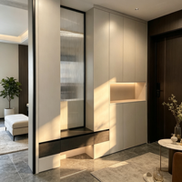 Meuble de rangement modulaire écologique avec tiroirs pour chaussures, idéal pour l'entrée de la maison ou le couloir d'un condo urbain