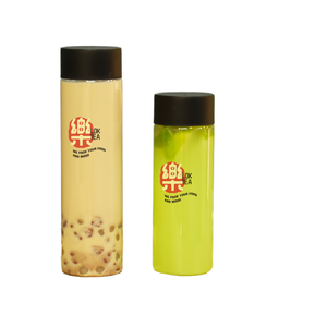 Lokyo 500Ml Pet 16Oz Nhựa Trong Suốt Chai Nước Ép Tùy Chỉnh In Logo Cho Cà Phê Và Trà <span class=keywords><strong>Cap</strong></span> Với Bàn Chải Bán Buôn - Product Image 1