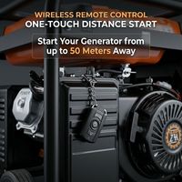 Générateur à essence avec AVR, démarrage automatique, série Pro, 8 kW, 8,5 kW, refroidissement par air, avec kit de roues, double prises industrielles