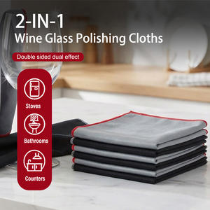 Paño de Limpieza de Microfibra Grande de Diseño Personalizado, Toalla Sin Pelusa <span class=keywords><strong>para</strong></span> <span class=keywords><strong>Secar</strong></span> Copas de Vino - Product Image 3