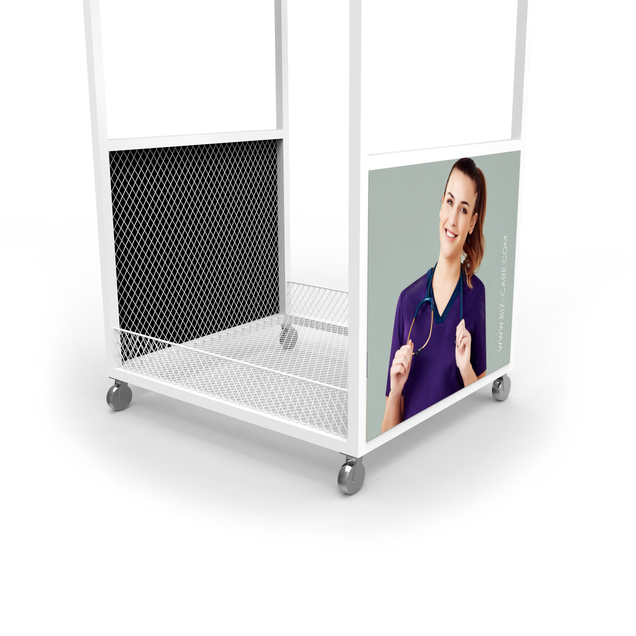 Custom Gondola Cloth Rack Brand Retail Clothing Display Stand for Shops — view 4