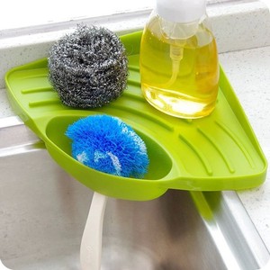 Rejilla de almacenamiento triangular multifuncional para fregadero de cocina, rejilla de drenaje de esponja para lavar platos <span class=keywords><strong>mu</strong></span> - Product Image 2