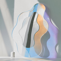 Miroir moderne en plexiglas irisé, miroir décoratif irrégulier, arc-en-ciel, décoration murale en acrylique