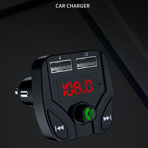 Transmetteur FM BT sans fil <span class=keywords><strong>moins</strong></span> <span class=keywords><strong>cher</strong></span> chargeur de voiture deux chargeur rapide USB prise en charge carte TF/USB lecteurs Mp3 de voiture - Product Image 2