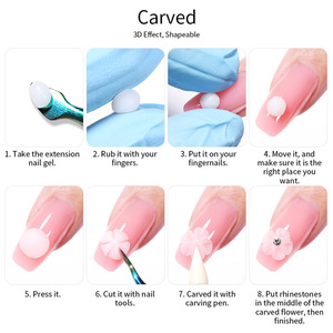 Gel UV de construction pour ongles 5/15ml transparent anti-adhésif, pour extension, sculpture florale, nail art, <span class=keywords><strong>vernis</strong></span> acrylique, manucure DIY - Product Image 3