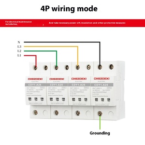 Trạm cơ sở Sét công nghiệp hạng nhất 10/350us kiểm tra thiết bị bảo vệ tăng ba pha 1p2p3p4p limp25ka được xếp hạng - Product Image 4