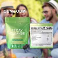 HDK OEM ODM Gummies Détox Nettoyantes en 15 Jours Soutien Digestif Détoxifiant Végétalien Sans Sucre Feuille de Séné Wasabi Inuline Complément Santé Digestive