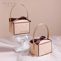Boîte à bonbons de luxe, cadeau de faveur de mariage, boîte à bonbons avec ruban