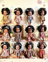 Muñeca Xindars AW02 de 30 cm con Cabello Afro Rizado, Piel Africana de Vinilo, Simulación de Bebé Reborn, Caja de Regalo para Mayores de 14 Años, Unisex