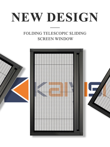 Phong cách Châu Âu khung nhôm xếp li có thể thu vào bay màn hình thiết kế hiện đại bán buôn Windows màn hình cho cửa trượt - Product Image 5