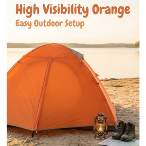 Carpa de Camping Oxford para las Cuatro Estaciones <span class=keywords><strong>Desert</strong></span>&<span class=keywords><strong>Fox</strong></span>, Ligera, para 1-3 Personas, Doble Capa, Impermeable, Portátil, con Varillas de Aluminio - Product Image 3