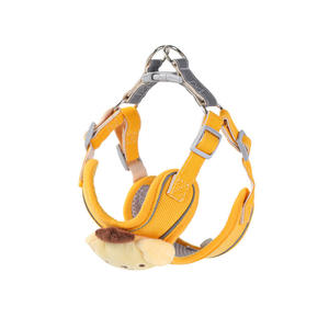 小犬用のロープ調整可能なソフトパッド入りベスト付きのノープル犬用ハーネス (漫画のプリント) - Product Image 2