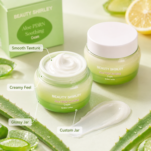 Crema Calmante de <span class=keywords><strong>Aloe</strong></span> <span class=keywords><strong>Vera</strong></span> PDRN, Hidratante, Reparadora, Anti-enrojecimiento, Fórmula Personalizada, Empaque Personalizado, Marca Privada OEM ODM - Product Image 3