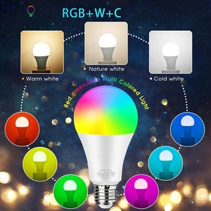 Control de voz inteligente regulable WiFi E27/E26/B22 RGBCW Bombilla que cambia de color Compatible con Alexa y Google Home Assistant - Product Image 3