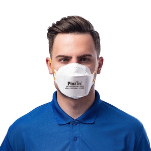 XPRO OEM <span class=keywords><strong>Respirator</strong></span> anti-debu kustom FFP2 masker PPE terpasang di kepala sekali pakai EN149 bersertifikat 3-Layer desain mode datar Eropa - Product Image 4