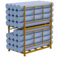 Rayonnages empilables pliables en métal pratiques pour le stockage en entrepôt / rayonnages empilables pliables à assembler