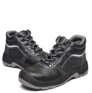 بيع بالجملة من الشركة المصنعة أحذية البناء الصناعي مع إصبع القدم الصلب جلد الحذاء معتمد OEM سلامة للعامل - Product Image 1