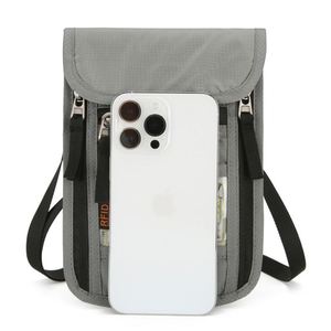 RFID Blocking Travel <b>Passport</b> <b>Wallet</b> Neck Pouch Crossbody ID Holder - Multi-Pocket Organizer for Secure TSA-Friendly Trips - Product Image 2