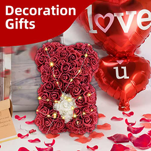 AYOYOかわいいロマンチックなネックレスバルーンギフトカード造花ローズベアボックスギフトバレンタインデー母の日ギフト - Product Image 3