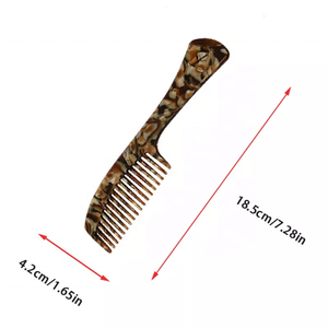Peine grande para el pelo de 4 mm de grosor, con textura de mármol, tortoisshell, Retro, acetato de celulosa, nuevo - Product Image 5