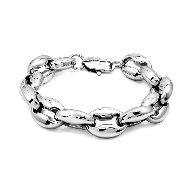 Punk Chunky Thick Pig Nose Beads Link Chains Bracelets Hip Hop