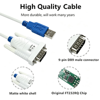 Adaptador Serial Industrial USB a RS232 DB9 con Chip FT232R para PLC, CNC, Programación, Escáner de Código de Barras, Impresora POS, Módem, Cámara, PDA