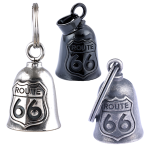 Cloche de protection Gremlin pour motard Gold Ride <span class=keywords><strong>Route</strong></span> <span class=keywords><strong>66</strong></span>, cloche porte-bonheur en acier inoxydable, impression sérigraphique tendance - Product Image 1