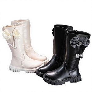 Zapatos de Moda para Bebés 2026, Primavera, Verano, Otoño, Invierno, para Niños, con Cierre, Suela de Goma, Altura hasta la Rodilla, con Lazo y Cuentas - Product Image 2