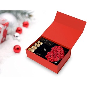 Custom <b>Foldable</b> Magnetic Ribbon Bow Closure Luxury Folding Paper Cardboard Gift <b>Box</b> - Product Image 4