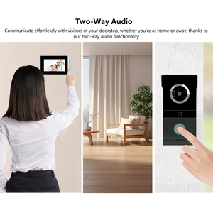 Vidéophone d'entrée, sonnette vidéo, caméra HD, audio bidirectionnel, écran LCD, étanche IP55, économique, vidéophone ordinaire - Product Image 2