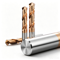 XINTIEGEN 58 °   Foret extra long de 100 mm à tige droite, 2 cannelures, D3.1-D9, foret hélicoïdal CNC pour le perçage de l'acier, de l'aluminium et des métaux durs
