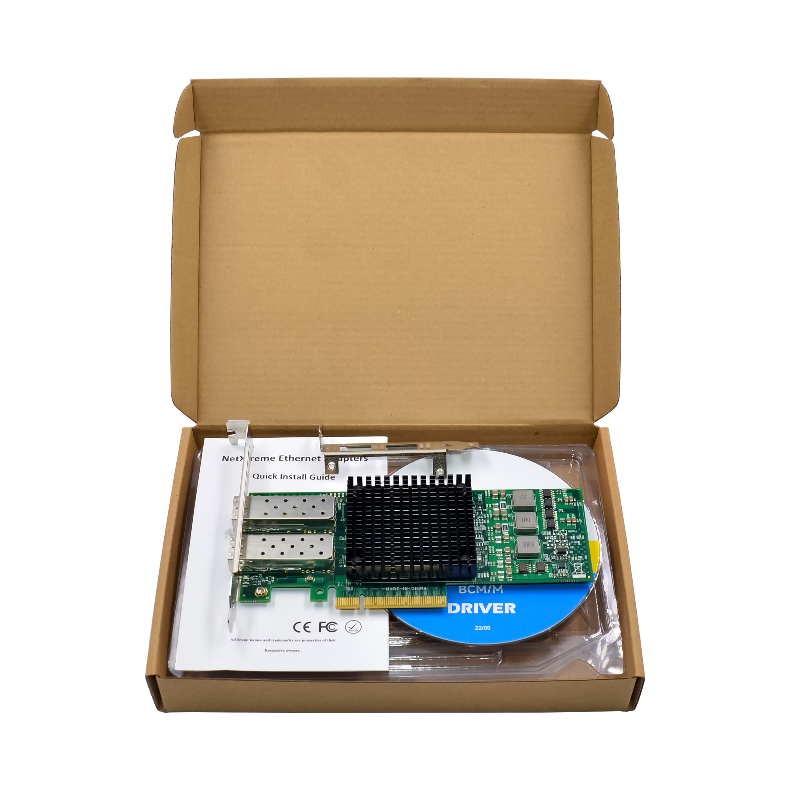 Broadcom NetXtreme II BCM57810 10 Gigabit Ethernet Dual Port 10GBASE-T 10GbE Netxtreme II BCM57810 Dual Port SFP+ PCI-E 10Gbps Ethernet Fiber Network  Adapter BCM57810S