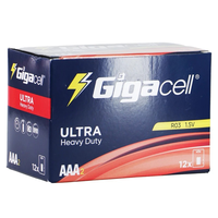 Batería de Zinc de 1.5v R03 Tamaño Aaa Ultra Resistente con Diseño a Prueba de Fugas Ideal para Controles Remotos, Juguetes y Relojes