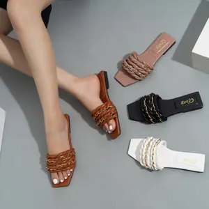 Sandalias de tacón de gelatina con plataforma para mujer, zapatos planos con cuña, de diseñador, 2022