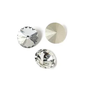 Rivoli forma de cristal elegante piedra punto trasero Cristal Diamantes de imitación al por mayor cuentas de piedra de cristal sueltas para accesorios de joyería