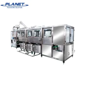 PLANET MACHINE Ligne de production complète de machine d'embouteillage de remplissage d'eau minérale pure de 5 gallons 20L pour bouteilles en PET