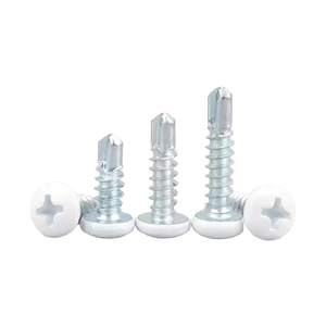Tornillos Autoperforantes de Cabeza Plana Pintados de Blanco, de Acero al Carbono, M3.5-M4.8, Fijaciones para Aluminio y Chapa Metálica - Product Image 4