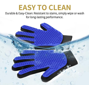 Gant de toilettage pour animaux de compagnie facile à nettoyer, pour enlever les poils, pour le bain et le toilettage des chats et des chiens - Product Image 5