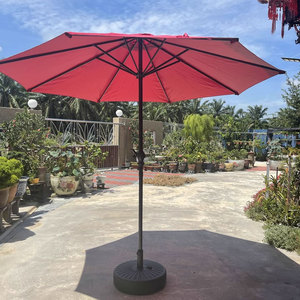 Venta al por mayor 2,7 M jardín gran sombrilla Marco de hierro Centro poste sombrilla al aire libre playa sombrilla Patio sombrillas y Bases - Product Image 2