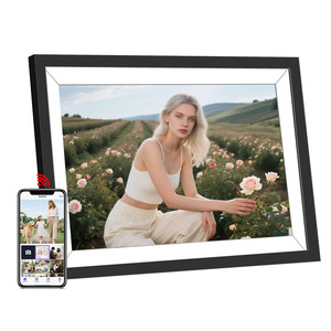 Cadre <span class=keywords><strong>photo</strong></span> numérique ABS 10,1 pouces Full HD avec écran tactile, WiFi, lecture de photos et vidéos, formats MP4 et AVI, multilingue, horloge - Product Image 1