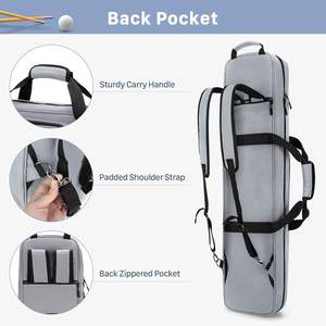 Estuche para Taco de Billar 4x5, Nuevo, Resistente y Personalizado, Estuche para Transportar Tacos de Billar con Capacidad para 4 Culatas y 5 Flechas, Bolsa Suave para Tacos de Billar - Product Image 5