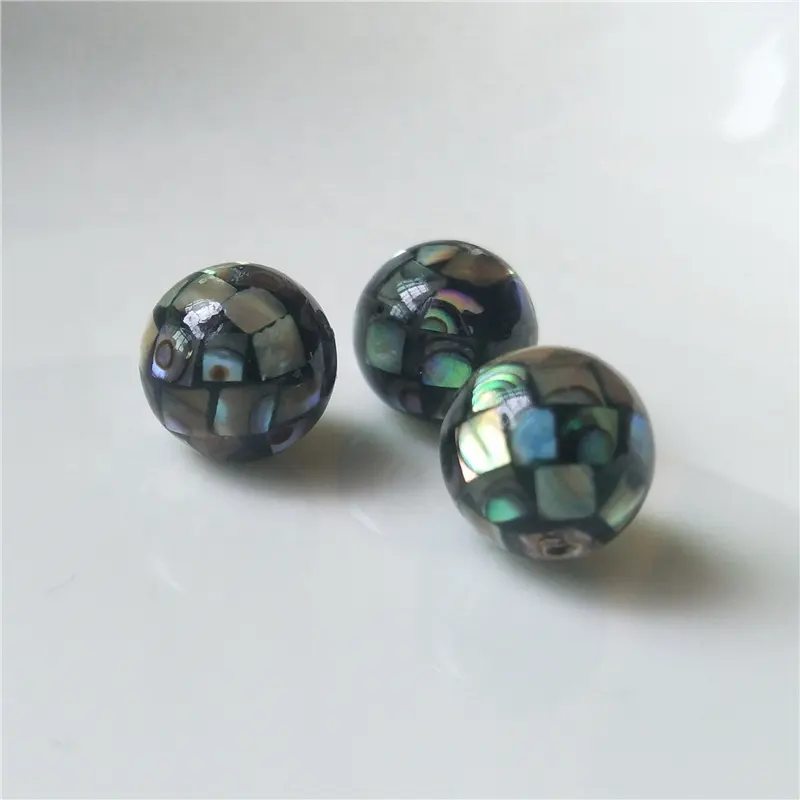 Contas soltas de concha abalone 10mm, pedra preciosa diy acessórios de joias