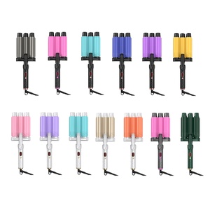 Chuyên nghiệp Hot Big sóng tự động uốn sắt 3 Thùng dụng cụ uốn tóc điện tóc crimper tóc Curler với LCD hiển thị - Product Image 2