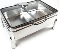 Chauffe-plat en acier inoxydable pour buffet, service traiteur, présentoir chauffe-aliments