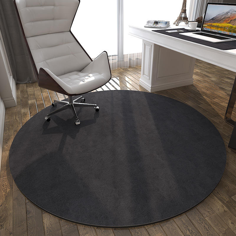 Coussin de chaise en cuir coloré - rond minimaliste bleu marine